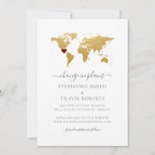 Mariage Postpontage Gold World Carte Photo (Dos)