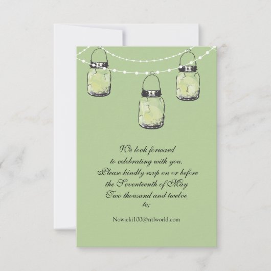 Mariage Pot Mason RSVP (Devant)
