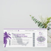 Mariage pourpre de carte d'embarquement du Mexique (Debout devant)