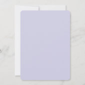 Mariage pourpre. Fleurs lilas. Invitation florale (Dos)