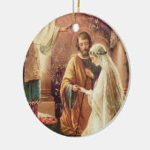 Mariage Premier Noël Ornement en céramique catholi (Gauche)