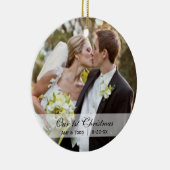 Mariage  | Premier ornement photo de Noël (Droite)