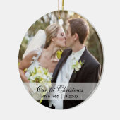 Mariage  | Premier ornement photo de Noël (Gauche)