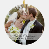 Mariage  | Premier ornement photo de Noël (Dos)
