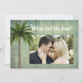 Mariage privé Palm Trees Photo Faire-part (Devant)