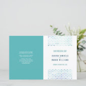 MARIAGE PROGRAMME DE CÉRÉMONIE boho motif bleu (Debout devant)