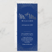 MARIAGE PROGRAMME DE CÉRÉMONIE mini argent confett (Devant / Derrière)