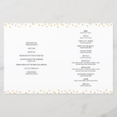 MARIAGE PROGRAMME DE CÉRÉMONIE parties scintillant (Dos)