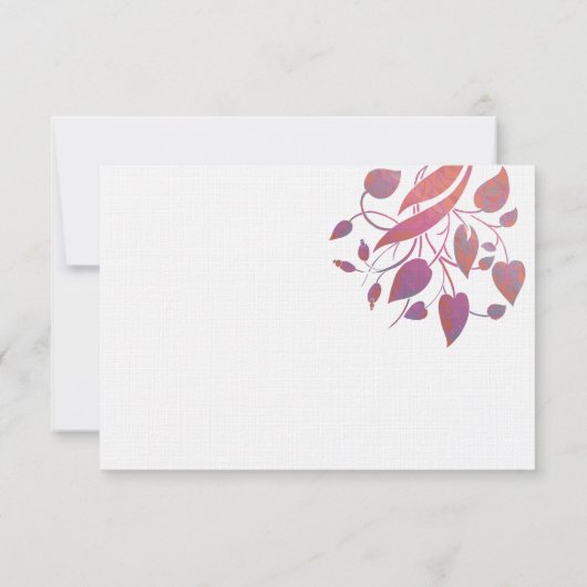 Mariage Raspberry Coral Grey RSVP (Dos)