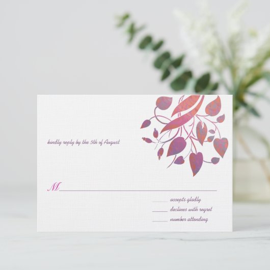 Mariage Raspberry Coral Grey RSVP (Debout devant)