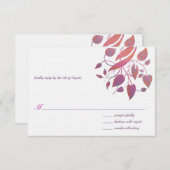 Mariage Raspberry Coral Grey RSVP (Devant / Derrière)