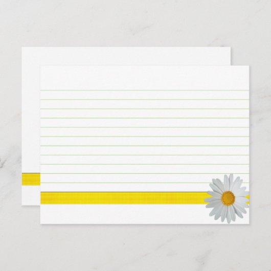 Mariage Recette Carte Bright Daisy (Devant / Derrière)