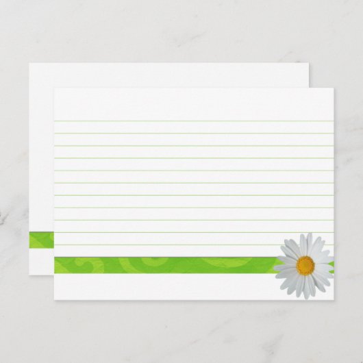 Mariage Recette Carte Bright Daisy (Devant / Derrière)