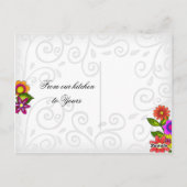 Mariage Recette Carte Fleurs Lumineuses (Dos)