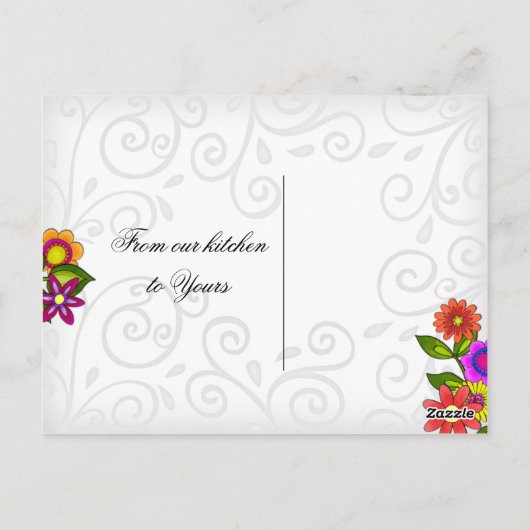 Mariage Recette Carte Fleurs Lumineuses (Dos)