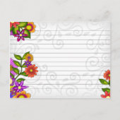 Mariage Recette Carte Fleurs Lumineuses (Devant)