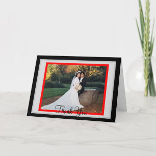 Mariage Red Black Photo Merci Cartes