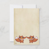 Mariage Red Fox Couple Thank You Note Cartes (Dos)