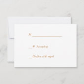 Mariage Red Gold Swirl RSVP (Dos)
