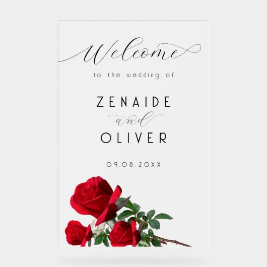 Mariage Red Roses Opaque (Recto)