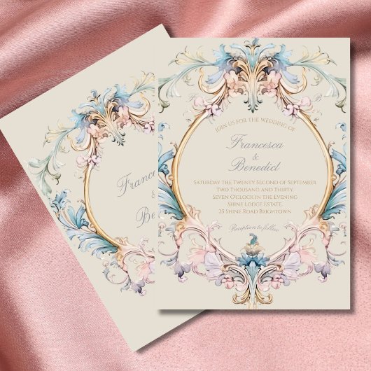 Mariage Regency Invitation victorienne Vintage