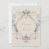 Mariage Regency Invitation victorienne Vintage (Dos)