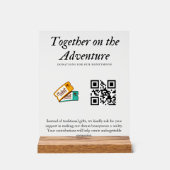 Mariage Registre Honeymoon Fund Qr Code Cadeau (Recto)