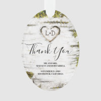 Mariage Remerciements de Coeur de Bouleau Campagna