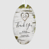 Mariage Remerciements de Coeur de Bouleau Campagna (devant)