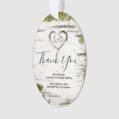 Mariage Remerciements de Coeur de Bouleau Campagna (devant)