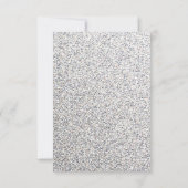 Mariage - Réponse RSVP pailleté élégant violet (Dos)