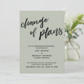 Mariage Reporté "Changement de Plans" Carte de Sag (Debout devant)