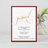 Mariage repoussé Élégant Rouge avec carte Gold Str (Debout devant)