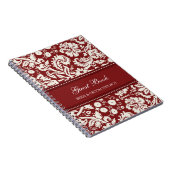 Mariage Réserver Red Damask Carnet (Côté Droit)