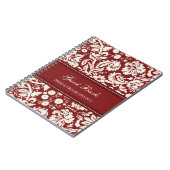 Mariage Réserver Red Damask Carnet (Côté gauche)