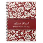 Mariage Réserver Red Damask Carnet (Devant)