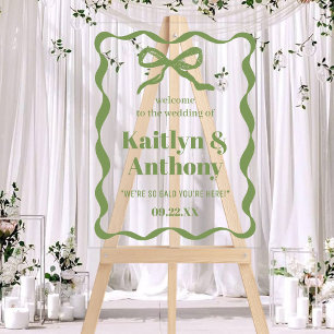 Mariage rétro Coquette Bow Bienvenue