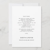 Mariage rétro élégant merci carte photo (Dos)