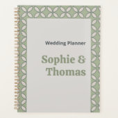 Mariage Rétro Moderne du Milieu du Siècle Vert Oli (Devant)