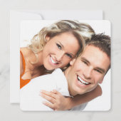 Mariage Rétro Photo Cage à Oiseaux Faire-Part de M (Dos)