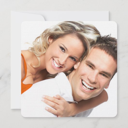 Mariage Rétro Photo Cage à Oiseaux Faire-Part de M (Dos)