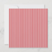 Mariage rétro rouge et blanc : Invitation à la fêt (Dos)