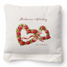 Mariage Rétro Rustique Fleurs Roses Vintage Cœurs