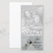 Mariage Rings Juste Marié Faire-part Carte photo (Devant / Derrière)
