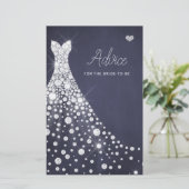 Mariage robe élégante carte de conseil de douche d (Debout devant)