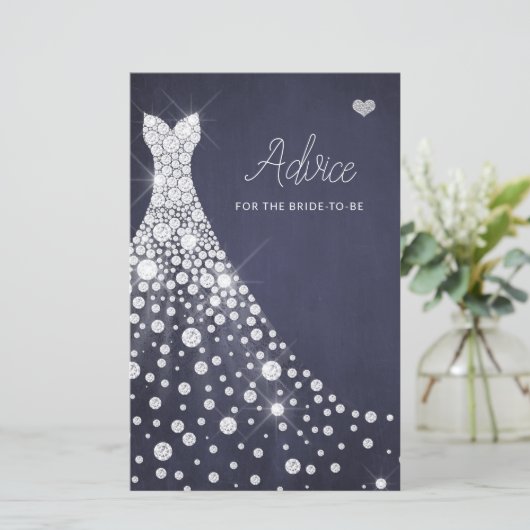 Mariage robe élégante carte de conseil de douche d (Debout devant)