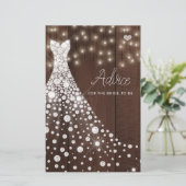 Mariage robe élégante carte de conseil de douche d (Debout devant)