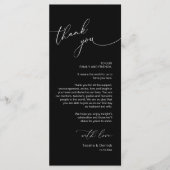 Mariage romantique Cadre Carte de remerciements (Devant)