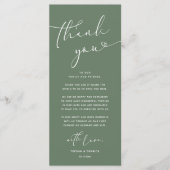 Mariage romantique Cadre Carte de remerciements (Devant)