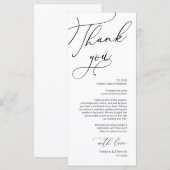 Mariage romantique Cadre Carte de remerciements (Devant / Derrière)